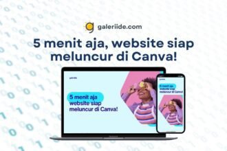 5 menit aja, website siap meluncur di Canva! galeriide